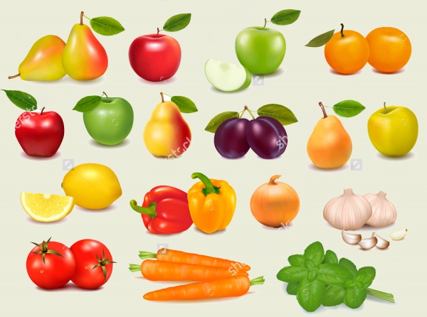 Fresh Fruit Illustration Design