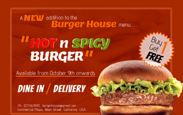 Fully Customizable Burger Flyer