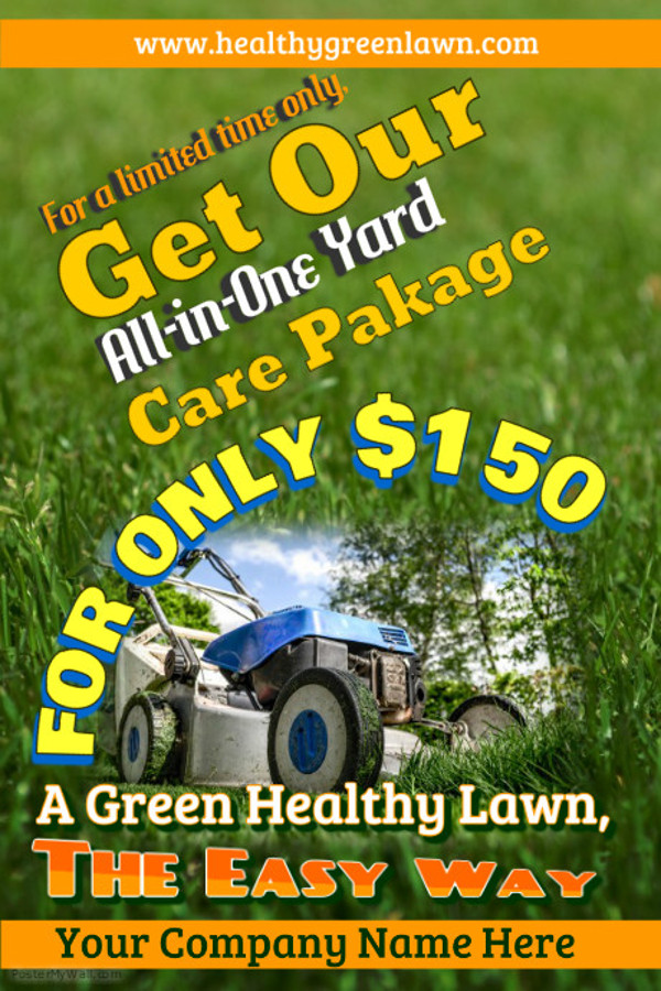 Fully Editable Lawn Care Flyer