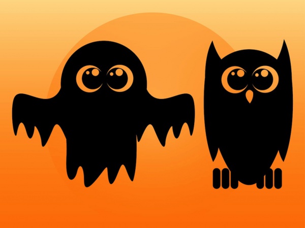 Ghost And Owl character vector