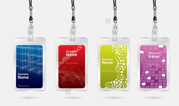 Glittering Name Tag Design