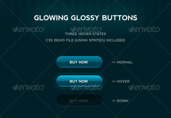 Glowing Glass Buttons