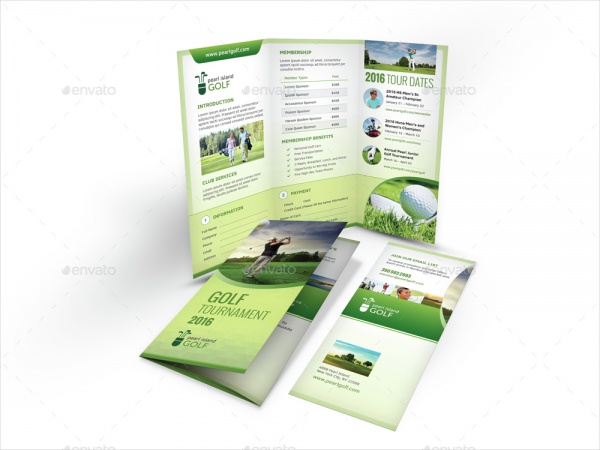 Golf Club Trifold Brochure Design