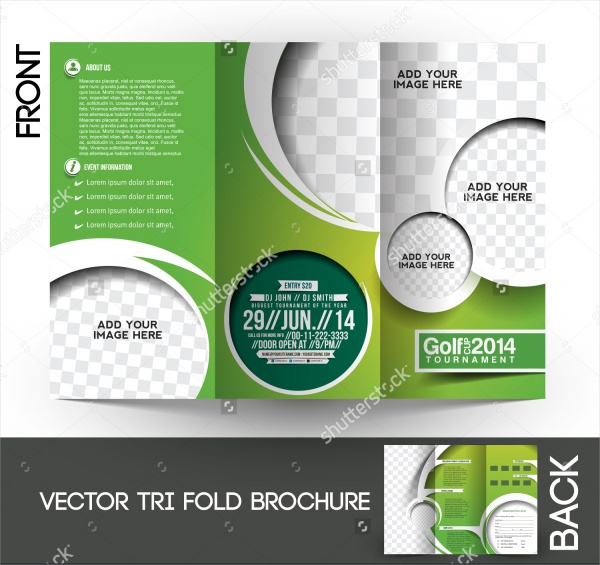 Golf Tournament Tri-Fold Brochure Green Design
