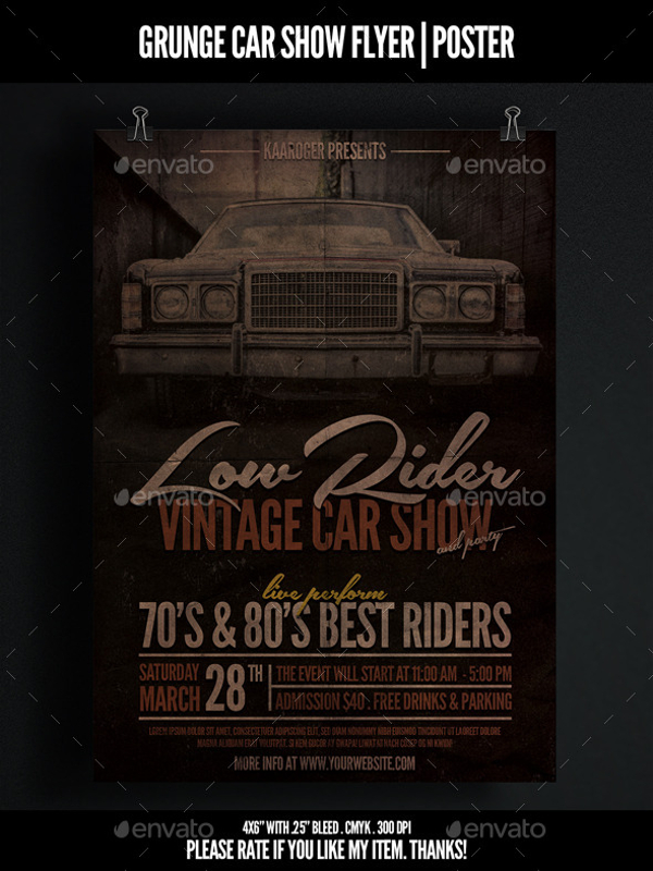 Grunge Car Show Flyer