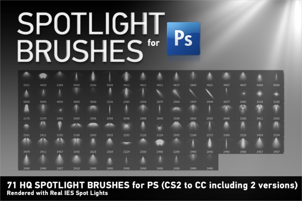 HQ Spotlight Brushes for PS