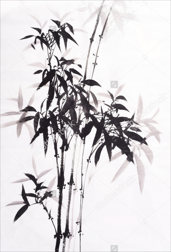 Hand Drawn Bamboo Tree Brushes