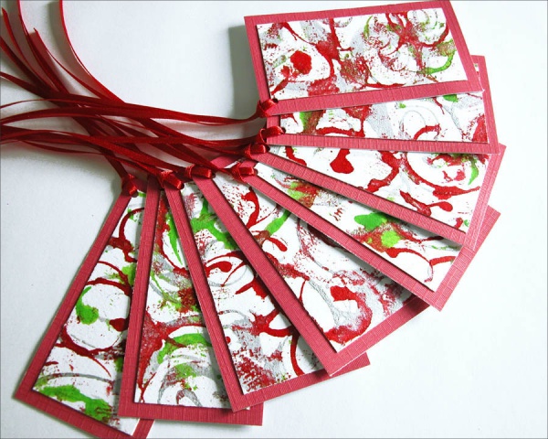 Hand-painted Gift Tags With Ribbon Ties