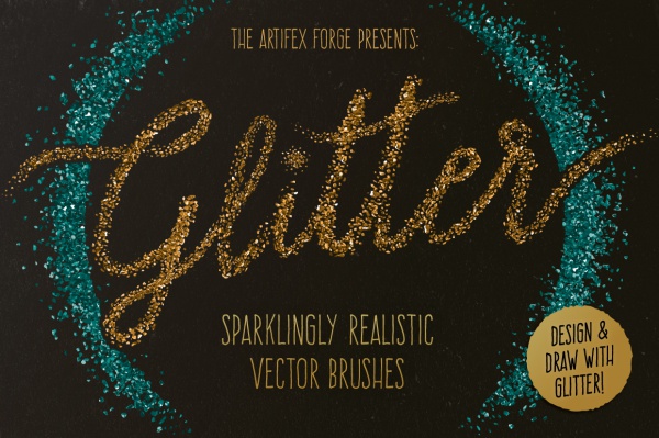 High Resolution Glitter Brushes