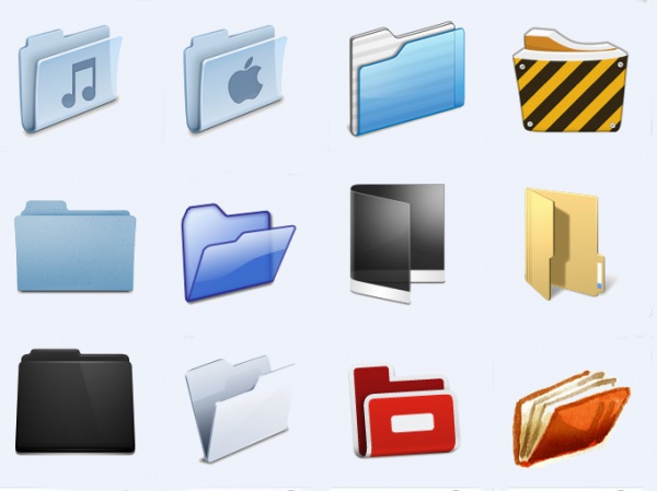 High Resolution Transparent Folder Icons