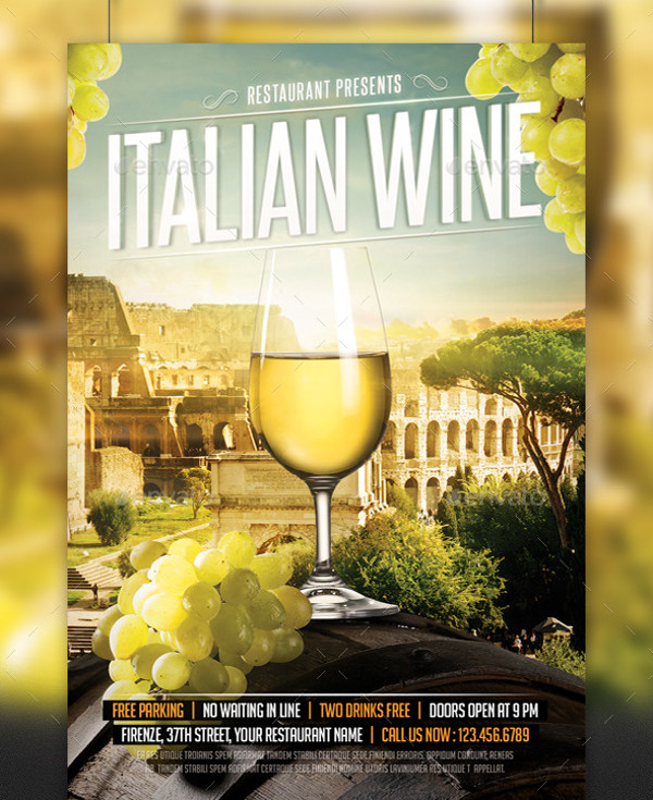 Italian Wine Flyer Template