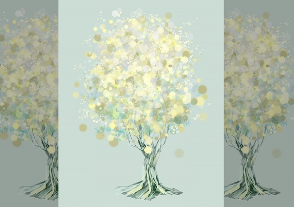 Lemon Bubble Tree Illustration