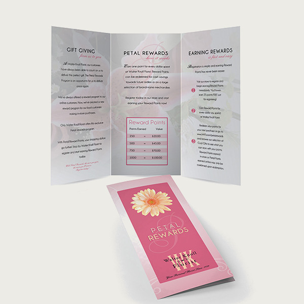 Loyalty Program Floral Brochure