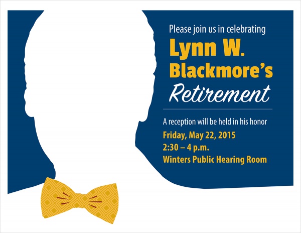 Lynn W Blackmore’s Retirement flyer