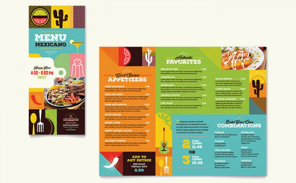 Mexican Restaurant Take-out Brochure Template