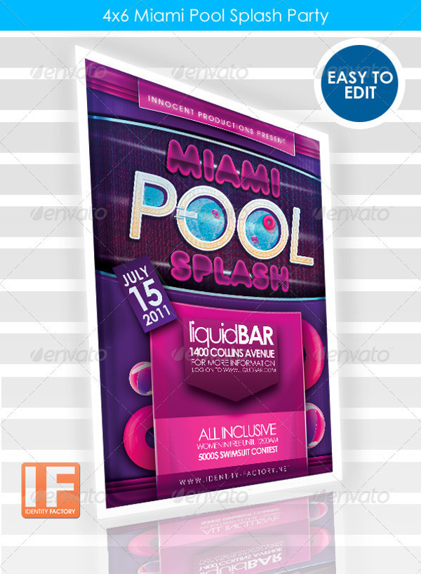 Miami Pool Party Flyer