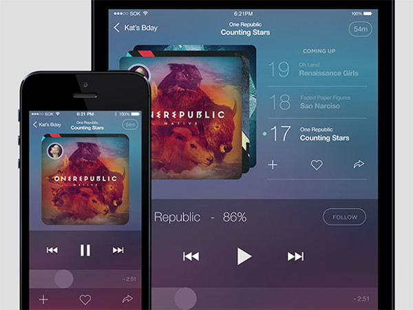 Music App Concept PSD