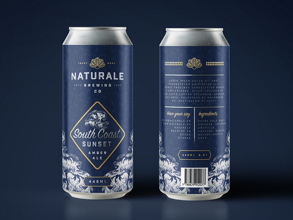 Naturale Brewing Can Product Packaging Design