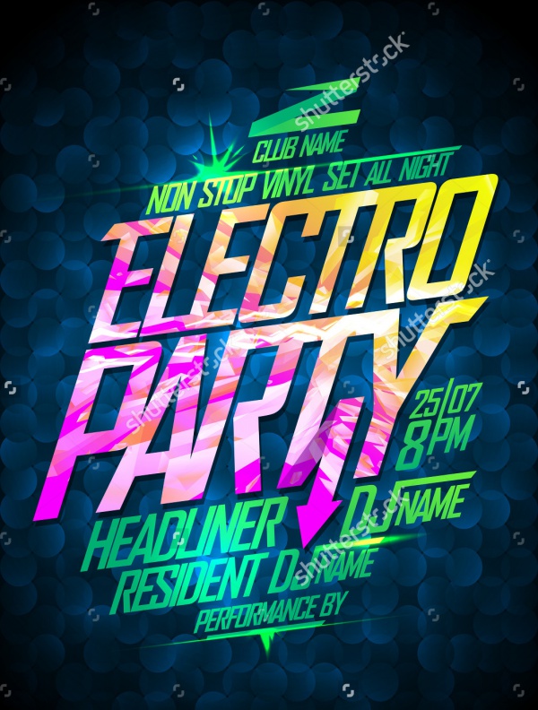 Non Stop Electro Club Party Flyer