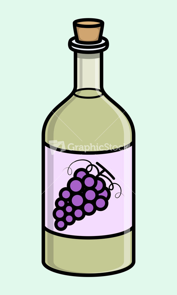 Old Cork Wine Bottle Vector