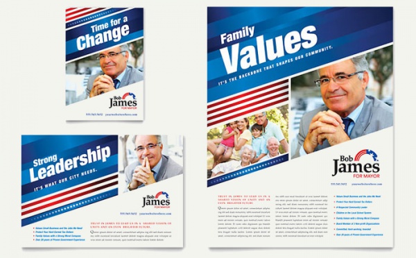 Political Campaign Flyer & Ad Template