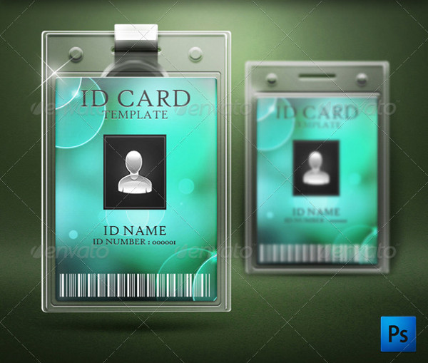 id card design psd template free download