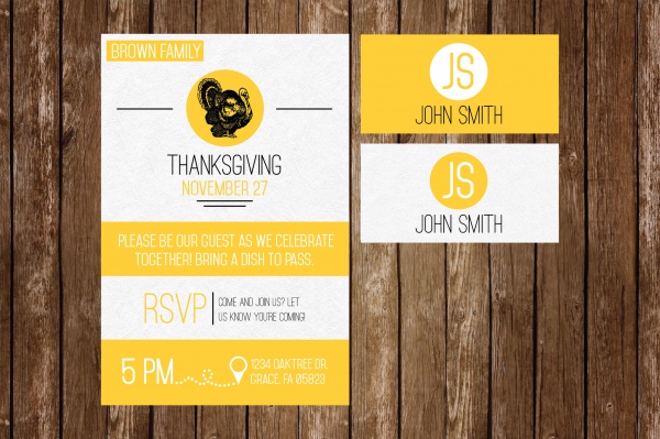 Printable Thanksgiving Invitation