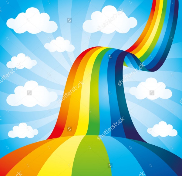 Rainbow Clipart Vector Background