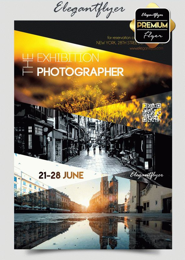 Realistic Flyer for Photo Exhibition
