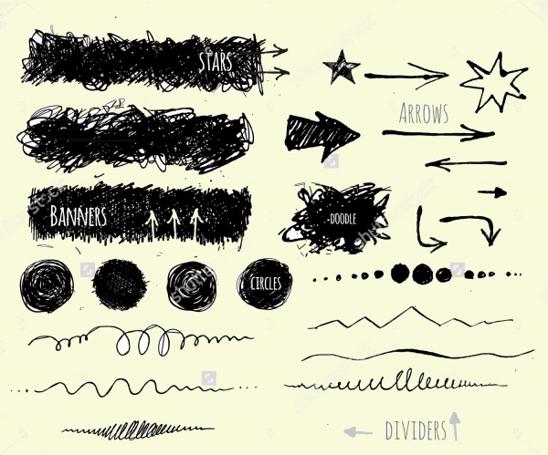 Set of Photoshop and Gimp Sketch Brushes