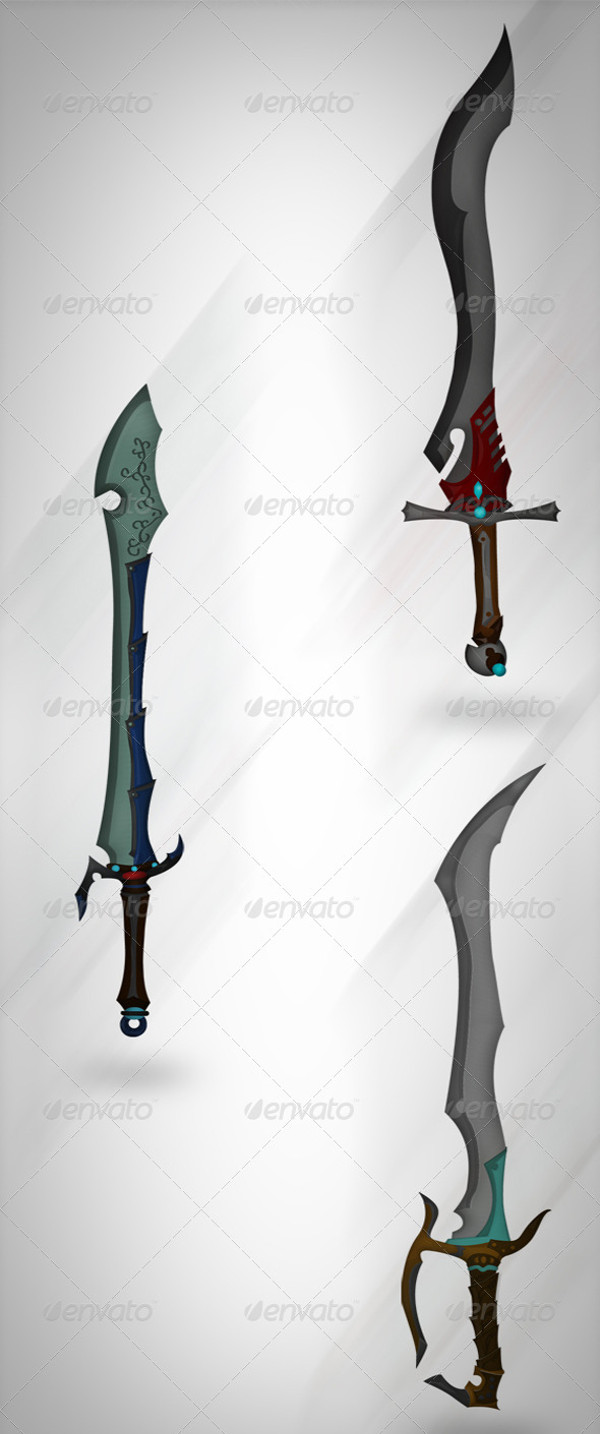 Set of Vector Swords