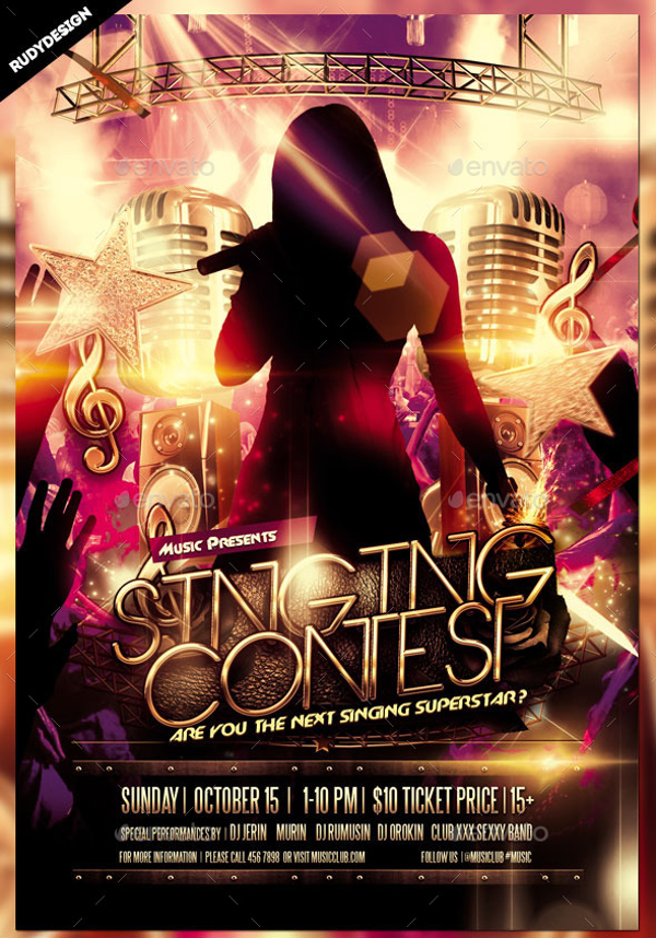 Singing Contest Talent Show Flyer