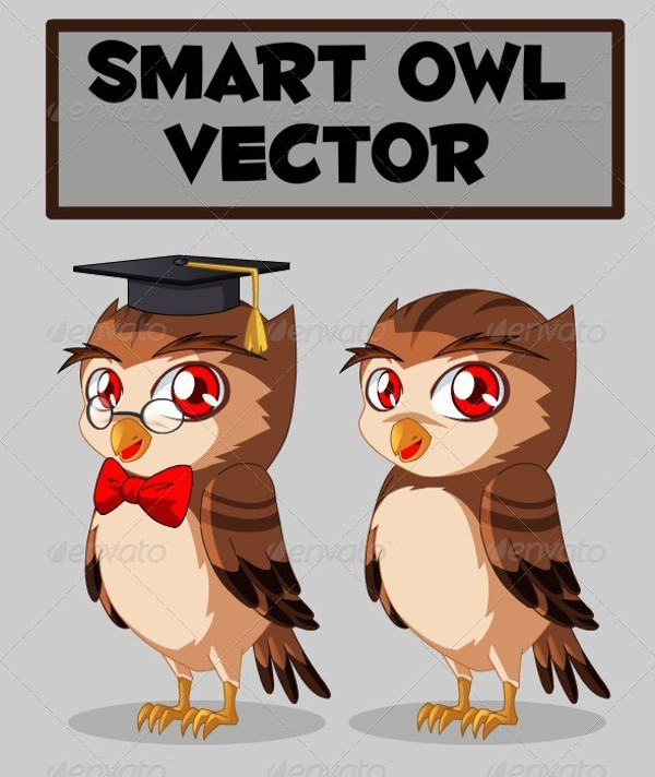 Smart Owl Png Vector