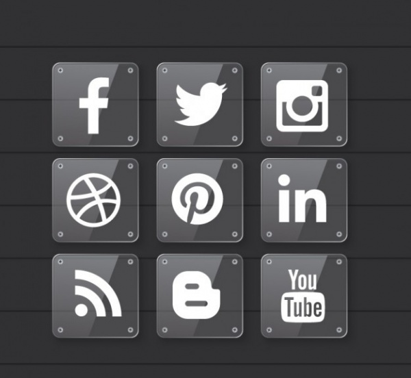 Social Media Transparent Icons Material