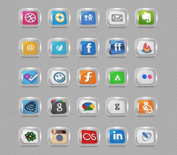 Social Media Transparent Icons
