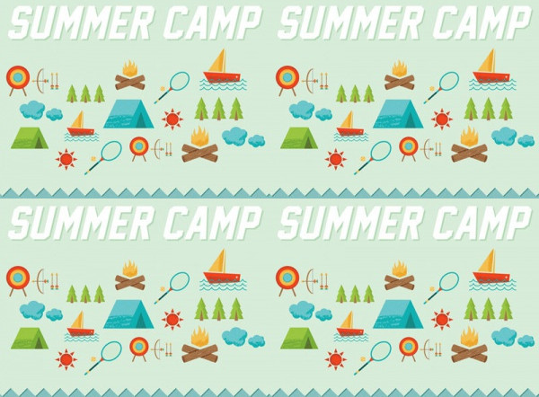Summer Camp Illustrations and Layouts