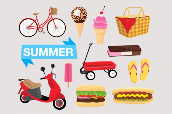 Summer vacation illustration