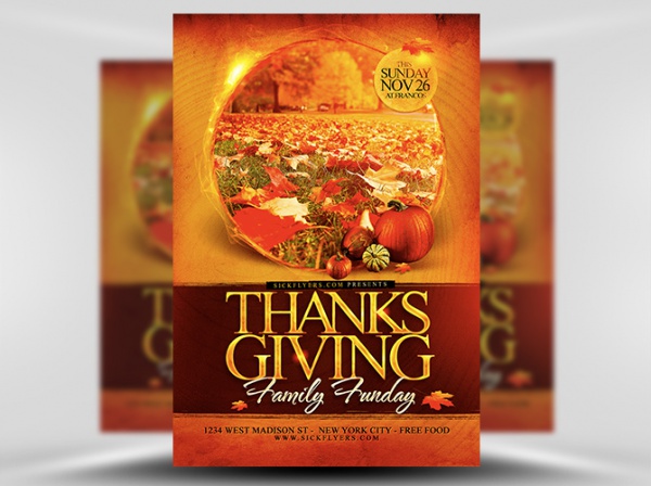 Thanksgiving Funday Flyer Template