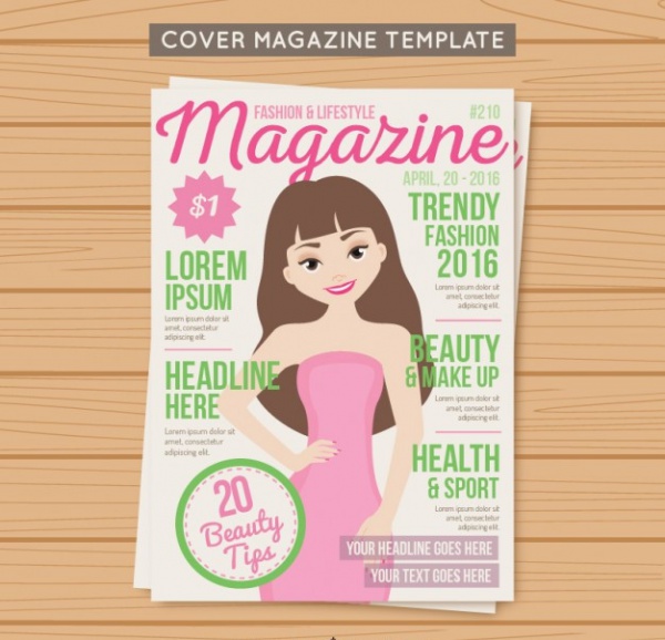 Trendy Cartoon Fashion Magazine