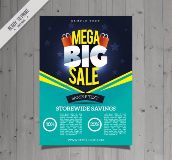 Turquoise Sale Flyer Design