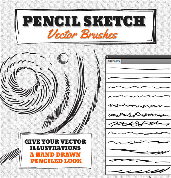 pen sketch illustrator effect ABR, 20  Brushes JPG Download  Sketch  ATN,