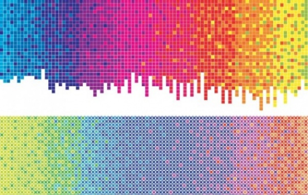 Vector Rainbow Background Dots