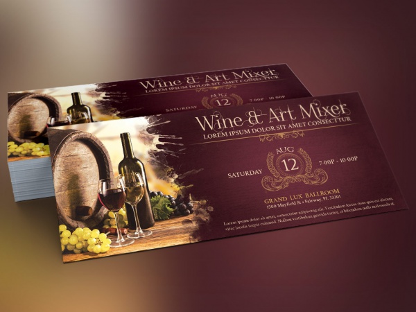 Vintage Wine Art Mixer Flyer