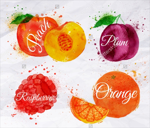 Watercolor Fruits Illustration