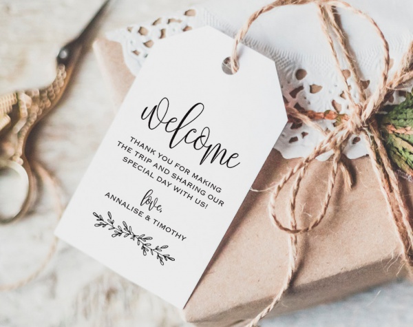 Wedding Welcome Bag Tag