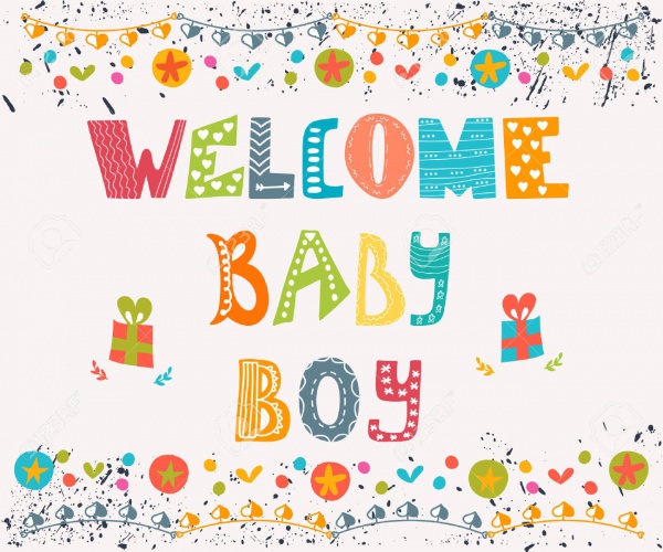 Welcome Baby Boy Banner