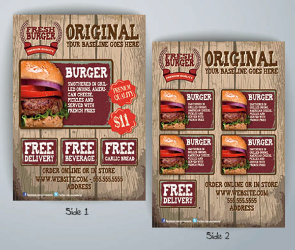 Western Burger Flyer template