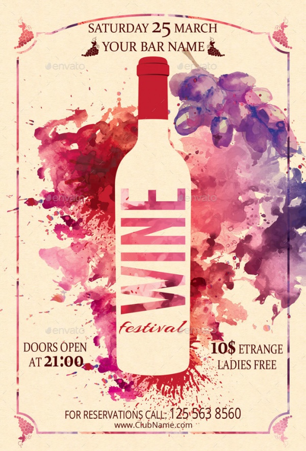 Wine Festival Flyer Design