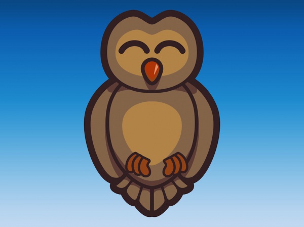 hipster Happy Owl Vector