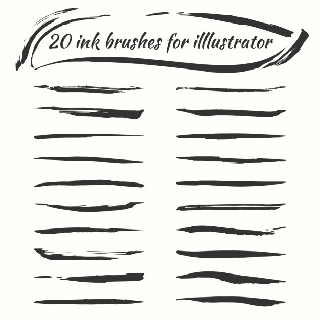 20 Calligraphy Ink Brushes